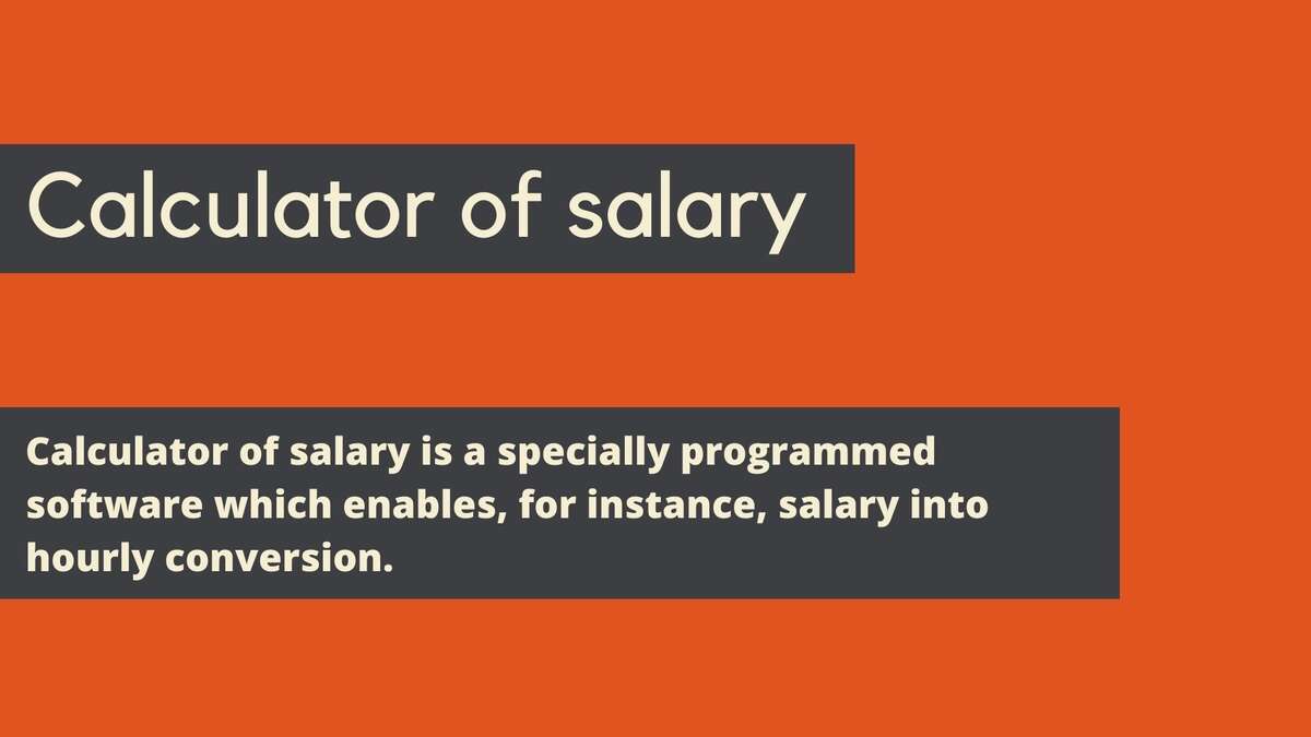 Calculator of salary