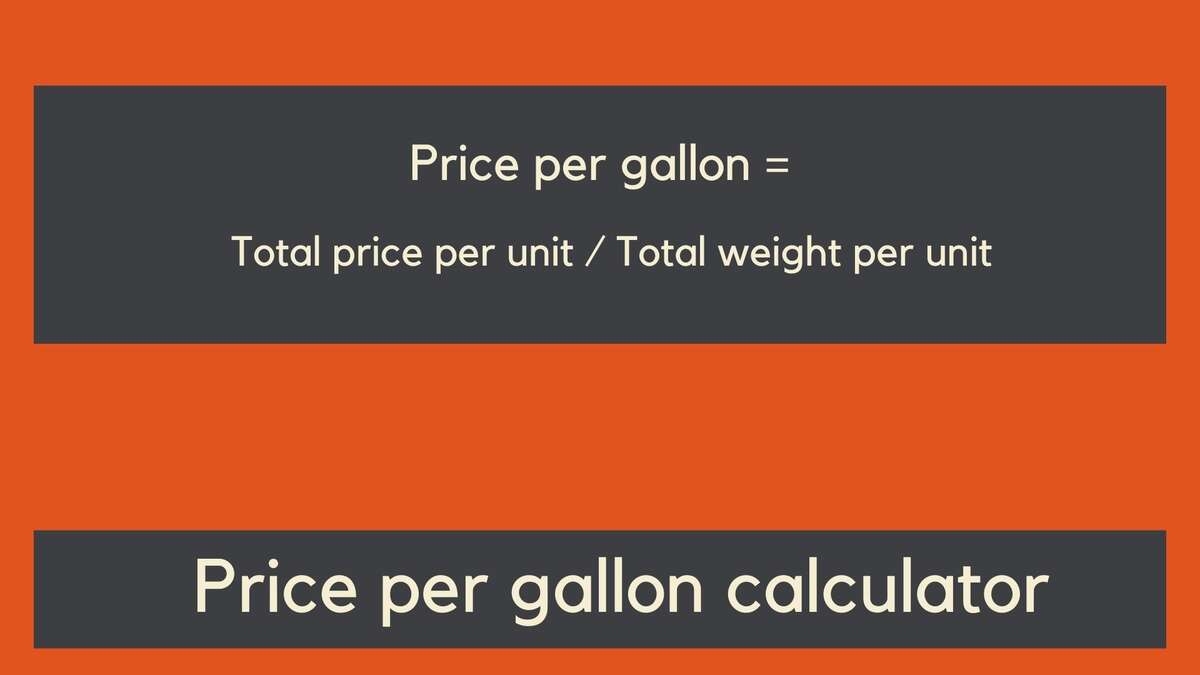 Price per gallon calculator