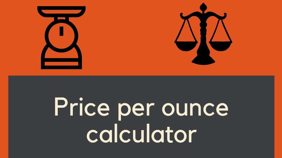Price per ounce calculator