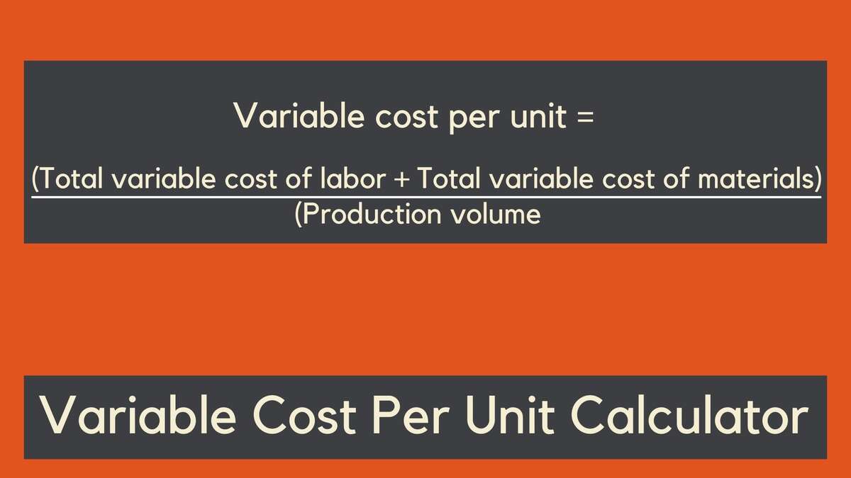Variable Cost Per Unit Calculator