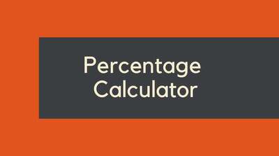 Percentage Calculator - Calculate Percentages with Ease