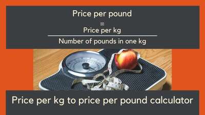 Price per kg to price per pound calculator