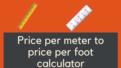 Price per meter to price per foot calculator